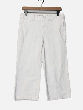 Kate Spade Broome Streeet White Wide-Leg cropped pants trousers summer 28
